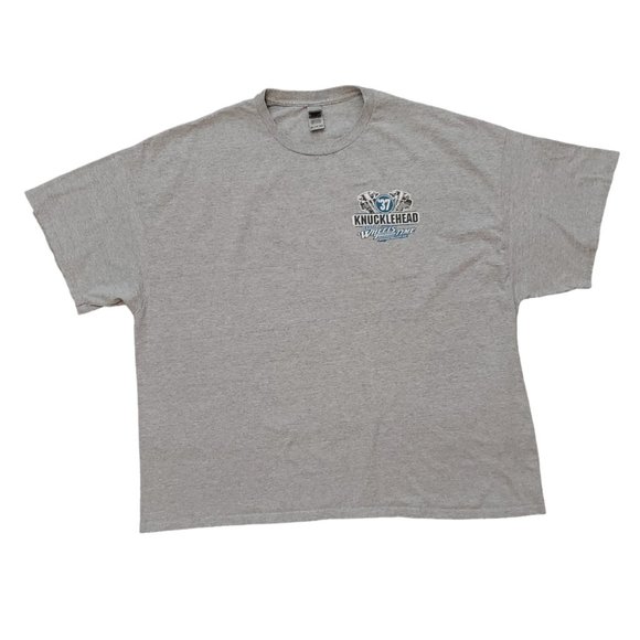 Gildan 37 Knucklehead Dales Wheels Through Time 3XL Gray Motorcycle T Shirt A6 - Picture 2 of 9